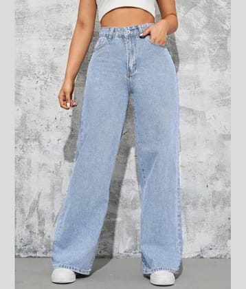 Kashian - Light Blue Denim Boyfriend Fit Women's Jeans ( Pack of 1 )