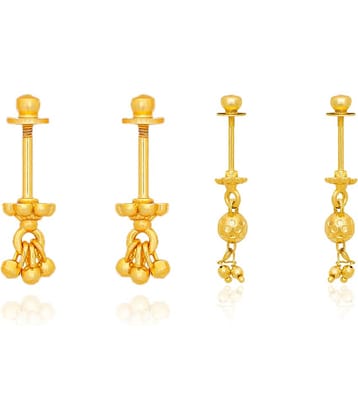 LUV FASHION Gold EarCuff Earrings ( Pack of 2 )