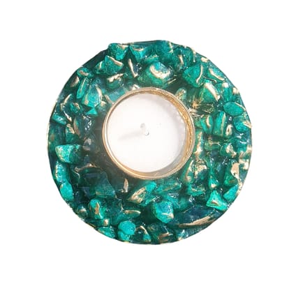 Elegant Handmade Geode Tea Light Holder - Perfect for Diwali Decor & Gifting