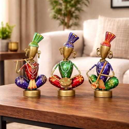 Decoration Items for Living Room, Rajasthani Decorative Musician Showpiece Items, Aesthetic Home Decor,