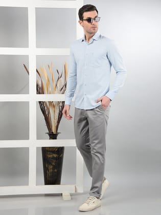 Blue Printed Shirt-M / Blue