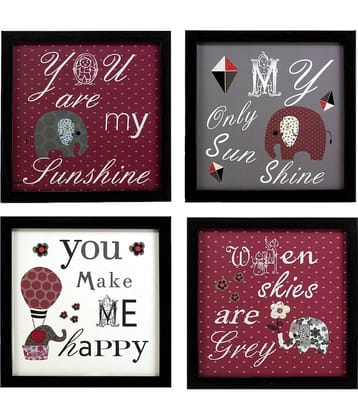 Indianara Kids Décor Synthetic Painting With Frame