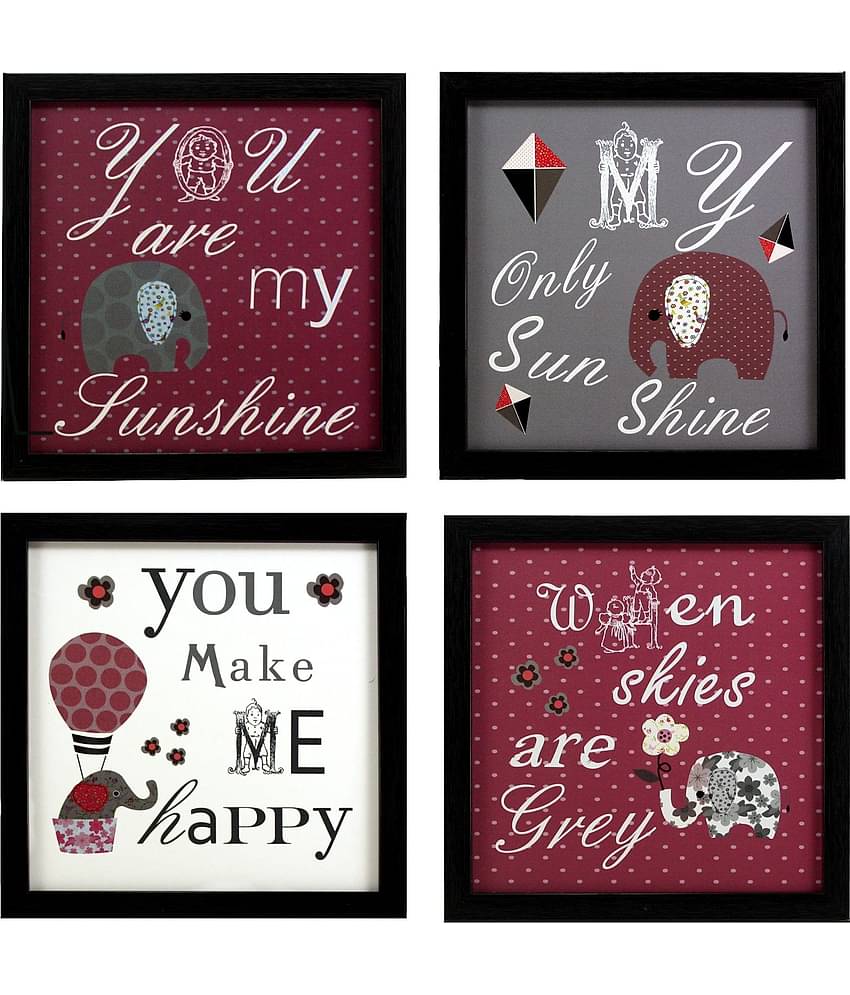 Indianara Kids Décor Synthetic Painting With Frame