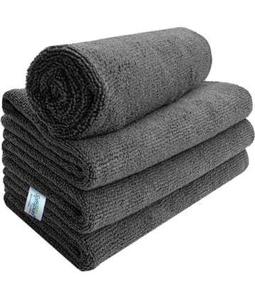 SOFTSPUN - Gray Microfibre Hand Towel 50x70 cm ( Pack of 4 )