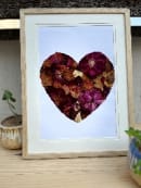 Heart-Shaped Rose Petal Wall Art  Keepsake Gift for Valentines, Weddings & Mothers Day