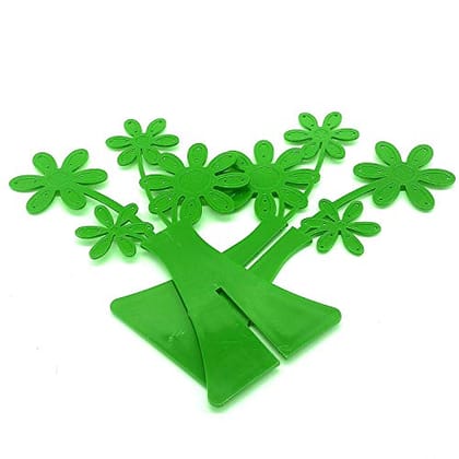 CONNECTWIDE Chandni flower Tree Jewelry Necklace Stud Earring Holder Organizer Display Rack Tower Stand Tree (Green)