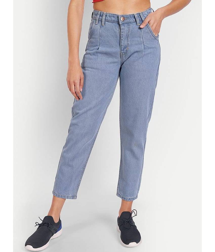 AngelFab - Light Blue Denim Regular Fit Women's Jeans ( Pack of 1 )