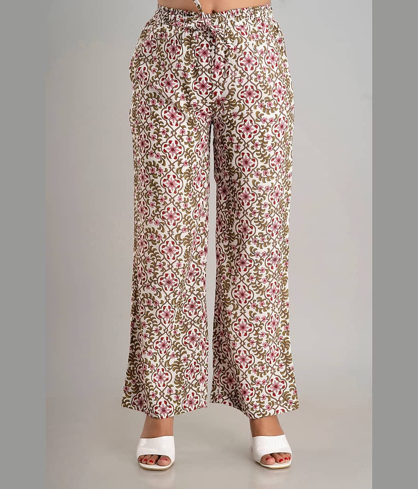 MAUKA - Beige Rayon Women's Palazzo ( Pack of 1 )