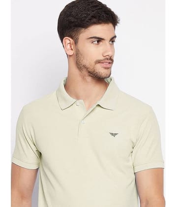 Riss Pack of 1 Polyester Regular Fit Solid Half Sleeves Men's Polo T Shirt ( Beige )