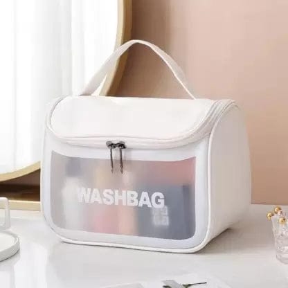Large Capacity Colorful Washbags for Storage and Travel-White