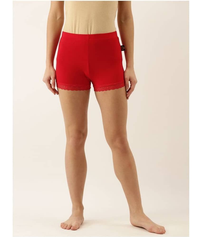 Zebu Poly Viscose Cut-Offs - Red
