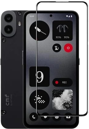 PLUGTECH Advanced Tempered Glass With Anti-Explosion 9H Hardness Edge-To-Edge Coverage Screen Guard for NOTHING CMF1