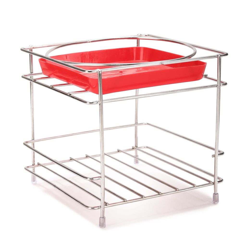 Steel Round  Matka Stand for Water Pot | Pot Stand for kitchen utensils | Steel Matka Stand for Kitchen | Water Pot Stand for Kitchen| 8 X 8 X 7.5 Inch ( Round Matka Stand)