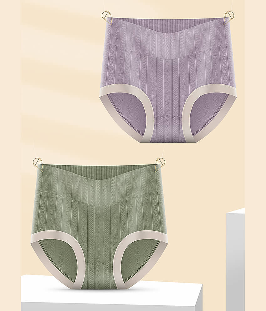 Flenzy Pack of 2 Nylon Hipster For Women ( Multicolor3 )