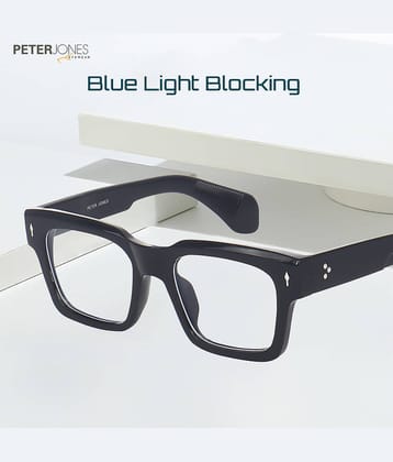 Peter Jones Black Full Rim Square Computer Glasses ( Pack of 1 )