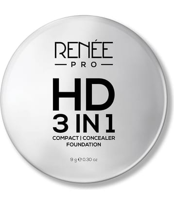 Renee Pro HD 3-IN-1 Compact Pressed Powder Amande Deep Brown SPF 20 9 g