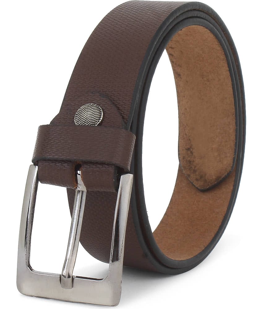Zacharias Boy's Genuine Leather Belt for kids kb-009_Brown (Pack of 1)