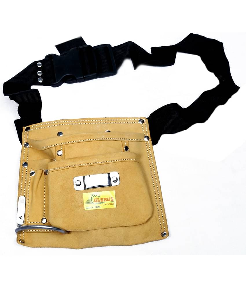 GLOBUS LEATHER APRON 5 POCKET WITH FIXED STEEL HAMMER HOLDER