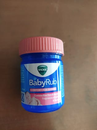 Vicks Babyrub Comfort for babies Contains aloe vera & coconut o Fragrances of lavender & rosemary 