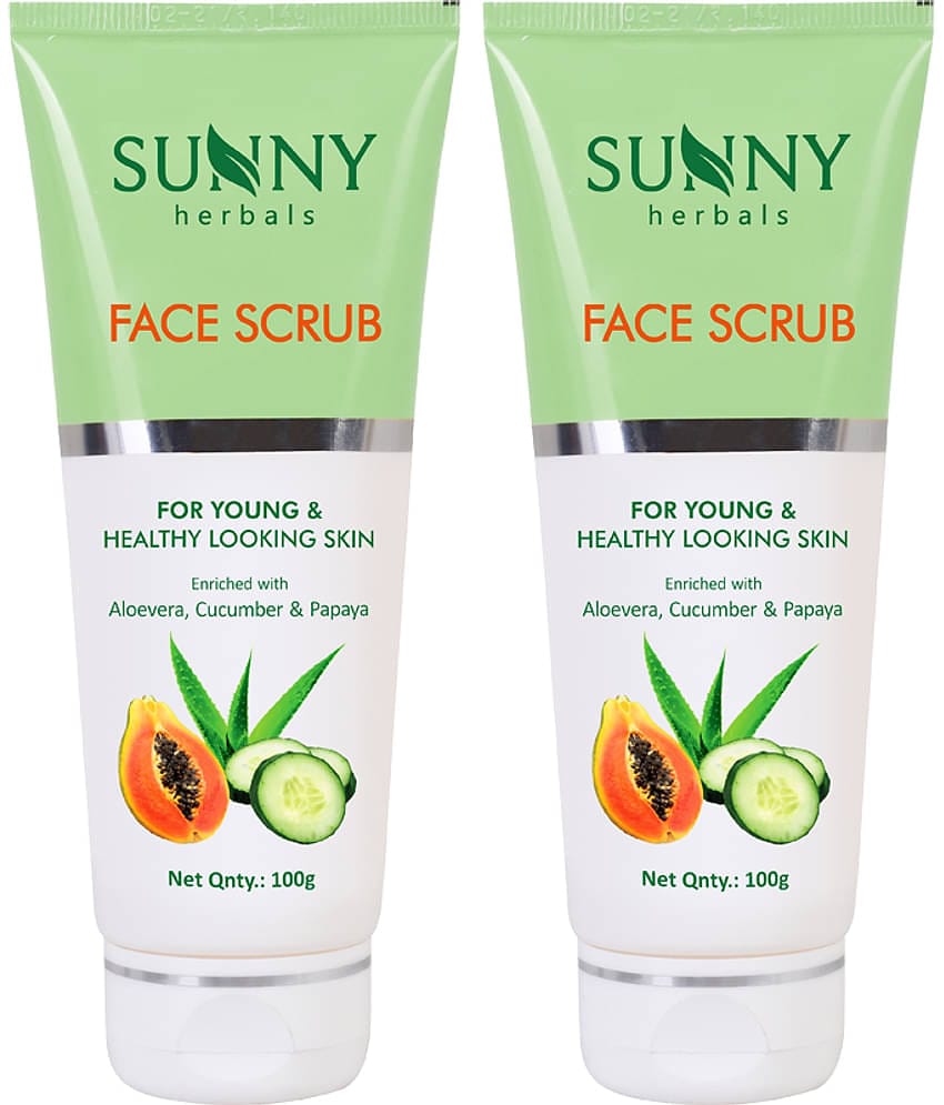SUNNY HERBALS Face Scrub & Exfoliators 100 gm Pack of 2