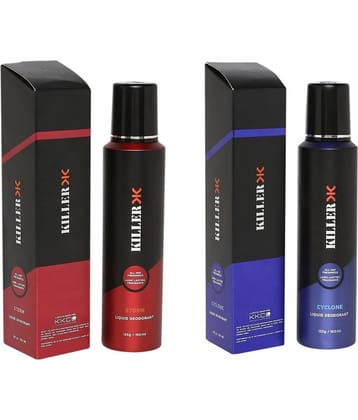 Killer STORM & OCEAN combo of 2, no gas deo Body Spray for Men 300 ml ( Pack of 2 )