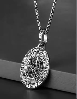 Compass God Pendant-Oxidized