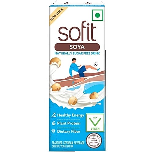Sofit Soya Naturally Sugar Free Drink, 180 ml Tetra Pak