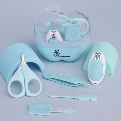 R for Rabbit Stylo Apple New Born Baby 5 in1 Nail Grooming Kit for Baby Manicure Set with Kids Nail Cutter,Tweezer, Filer, Ear Pick and Scissors (Blue) R for Rabbit Stylo Apple New Born Baby 5 in1 Nail Grooming Kit for Baby Manicure Set with Kids Nail Cu