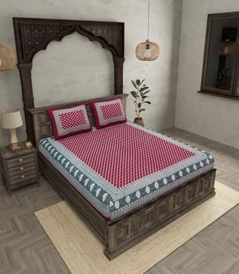 Soft Cotton Floral Double Bedsheet Set