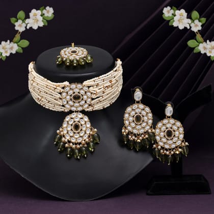 Maroon Color Long Kundan Necklace Set-Adjustable rope / Maroon / Necklace Length: 54.00 CM x Width: 3.50 CM