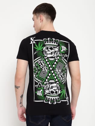 PUNK Black KING-OF-DOPELAND Regular Fit Tshirt-Black / M / KING-OF-DOPELAND