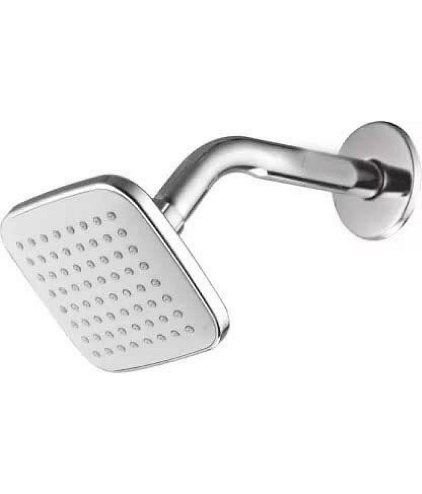BATHONIX 4x4" Galaxy White Shower with 9" SS Arm Plastic (ABS) Overhead Shower