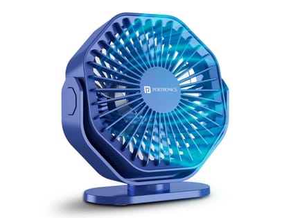 Portronics Chill On Type-C Powered Desktop Fan, 3 Speed modes, Upto 5000 RPM, 3.25 Inches Blade Size