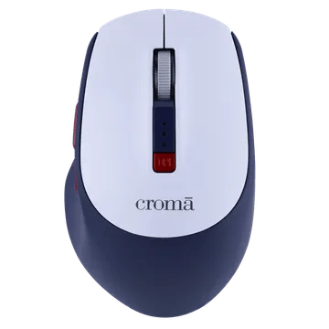 Croma Rechargeable Wireless Gaming Mouse with 6 Buttons (3200 DPI Adjustable, 80 Hours Battery Life, White)