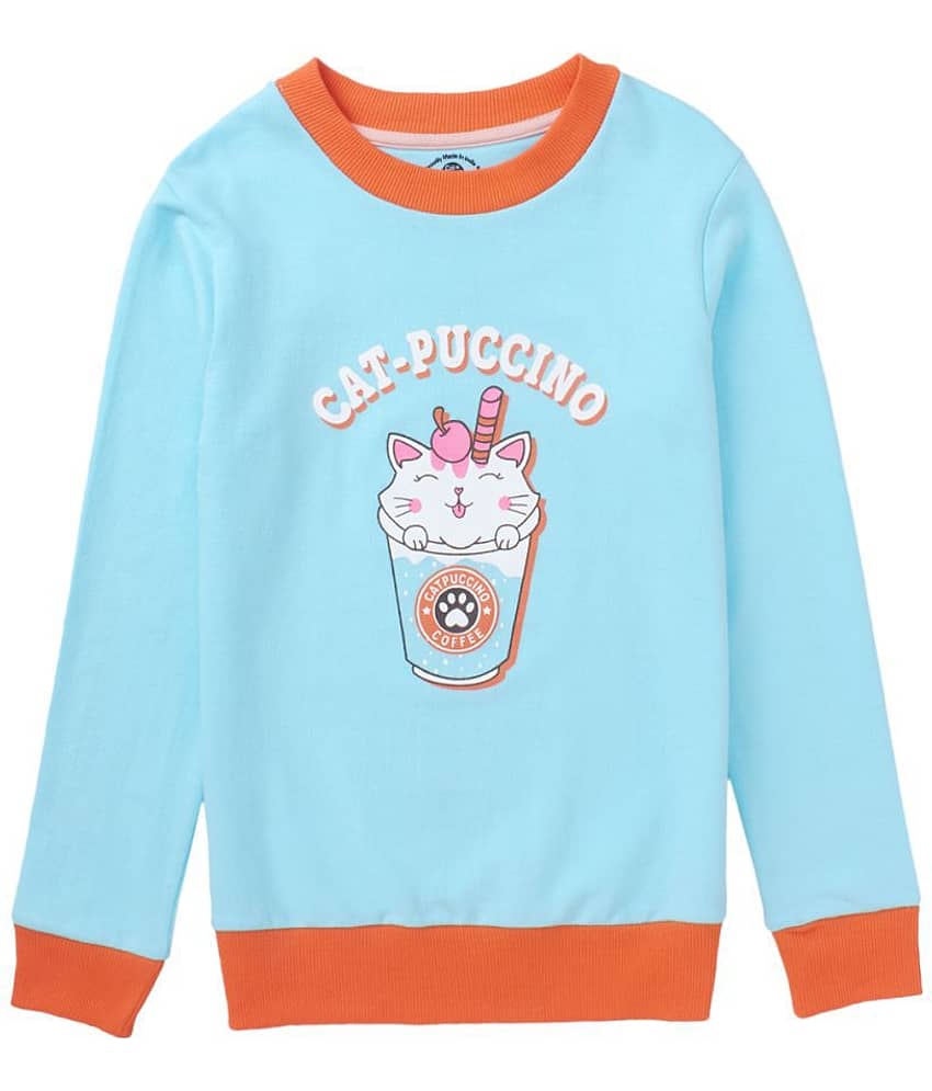 Cub Mcpaws Girls Cotton Blend Sweatshirt ( Blue )