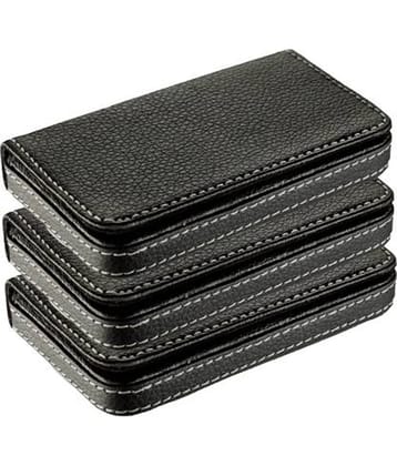 Loopa Leather Black Casual Traveller Wallet
