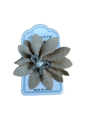 AM1128 Flower Hair Pin Head Hair Clip Multicolor PACK OF 1