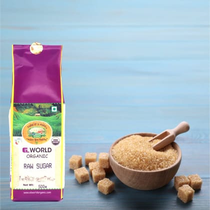 Elworld Agro & Organic Food Products Raw Sugar 500g
