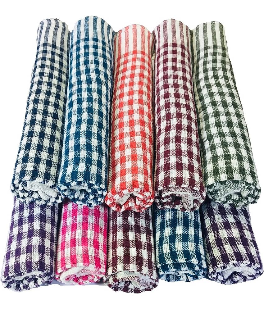 SHOP BY ROOM Cotton Blend Cleaning Cloth (Set of 10, Assorted)- 15x15 Inch