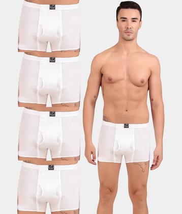 Inner Element Pack of 5 Cotton Trunks For Men's ( White )