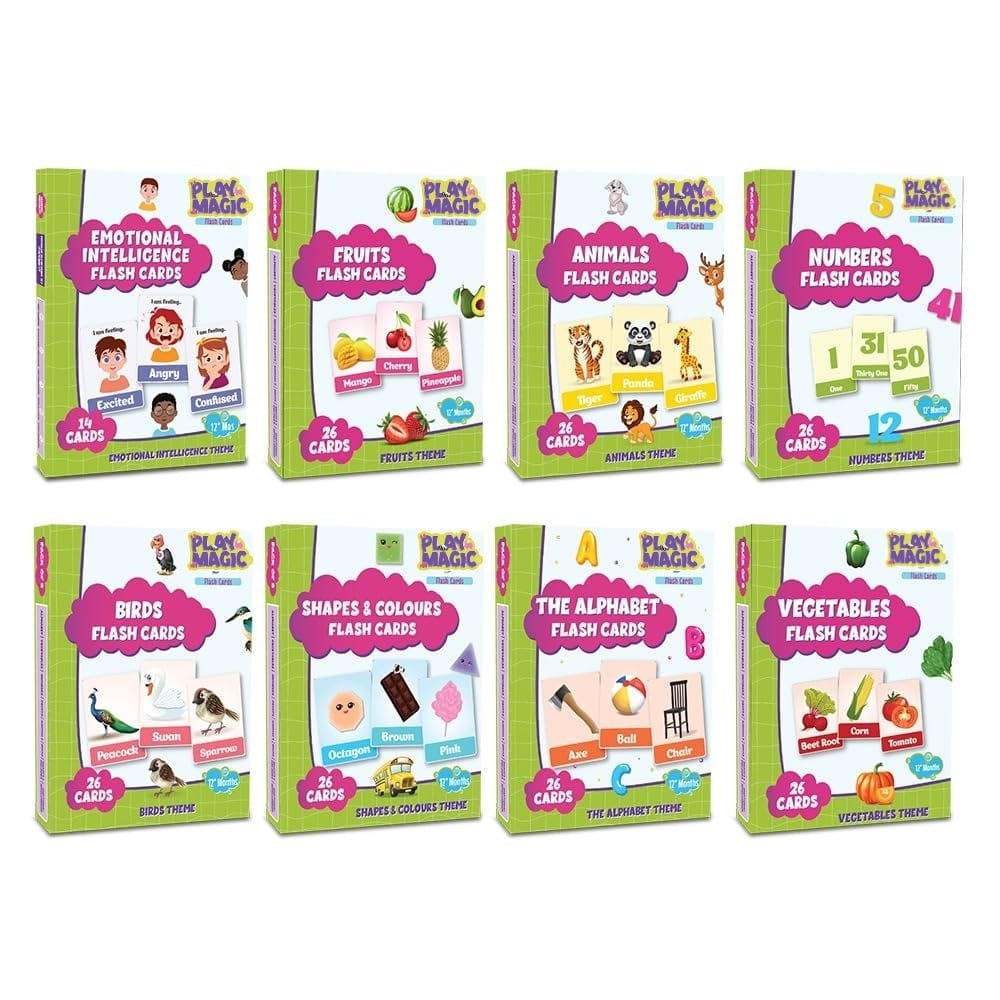 PlayMagic Flash Cards Combo - 8 Themes