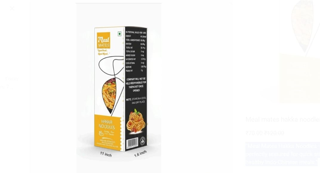 Meal mates hakka noodles 500gm