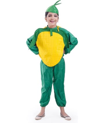 Kaku Fancy Dresses Corn Vegetables Costume -Yellow & Green, 5-6 Years, for Boys & Girls
