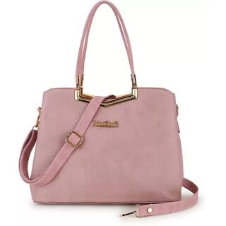 LAIK Handbags for Women Premium PU Leather Shoulder Bags Latest Trendy Design Bag Top Handle Stylish Bag For Ladies Peach