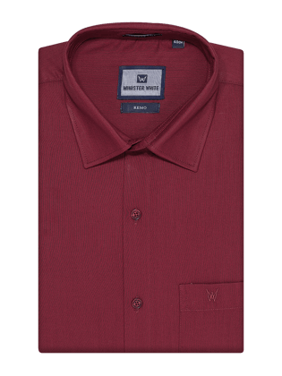 Mens Cotton Regular Fit Maroon Colour Shirt Remo-36 / H/S / Maroon