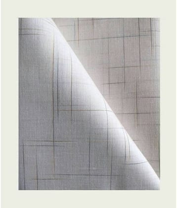 Makhanchor - White Linen Men's Unstitched Shirt Piece ( Pack of 1 )
