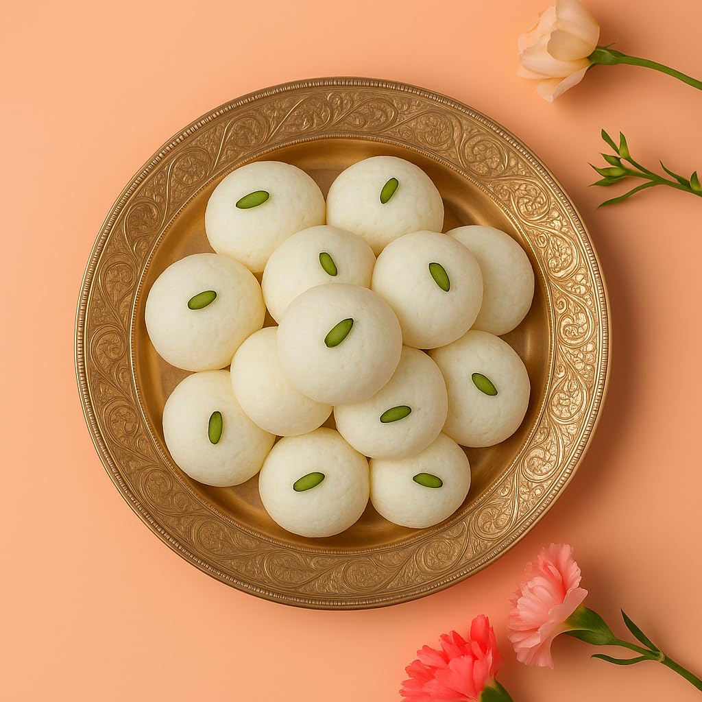 BANGLARMISTI Monibhog | Authentic Bengali Specialty Sweets | Soft & Juicy Malai-Coated Delight | 6-Piece Pack