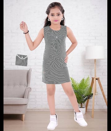 9stiches Cotton Blend Dress For Girls ( Pack of 1 , Black )