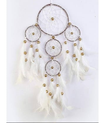 DHRUVTAR STORE White Steel Dream Catcher - Pack of 1 ( 55 X 15 cms )