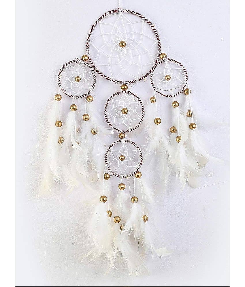 DHRUVTAR STORE White Steel Dream Catcher - Pack of 1 ( 55 X 15 cms )